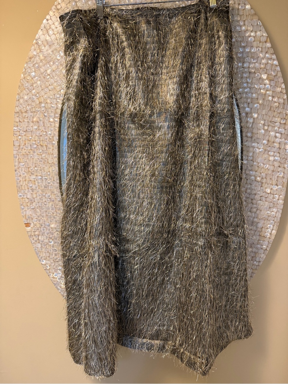 Tuckernuck Metallic Silver Fringe Midi Skirt